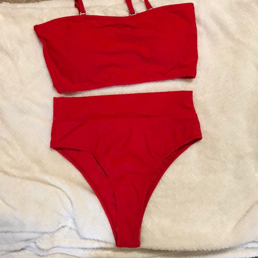 High waisted bikini set
